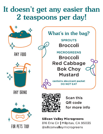 Freeze-Dried Microgreen and Sprout Powder, 7 Servings