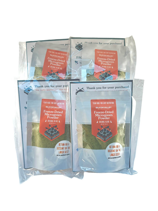 "Stocking Stuffer" bundle - Freeze-Dried Microgreen and Sprout Powder, 4 x 7 serving
