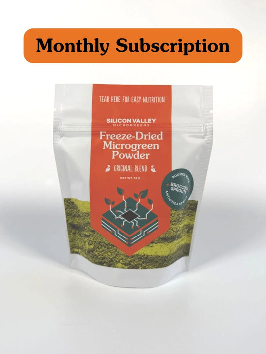 Freeze-Dried Microgreen and Sprout Powder, 30 Servings, Monthly Subscription