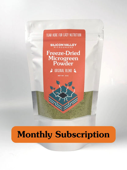 Freeze-Dried Microgreen and Sprout Powder, 30 Servings, Monthly Subscription