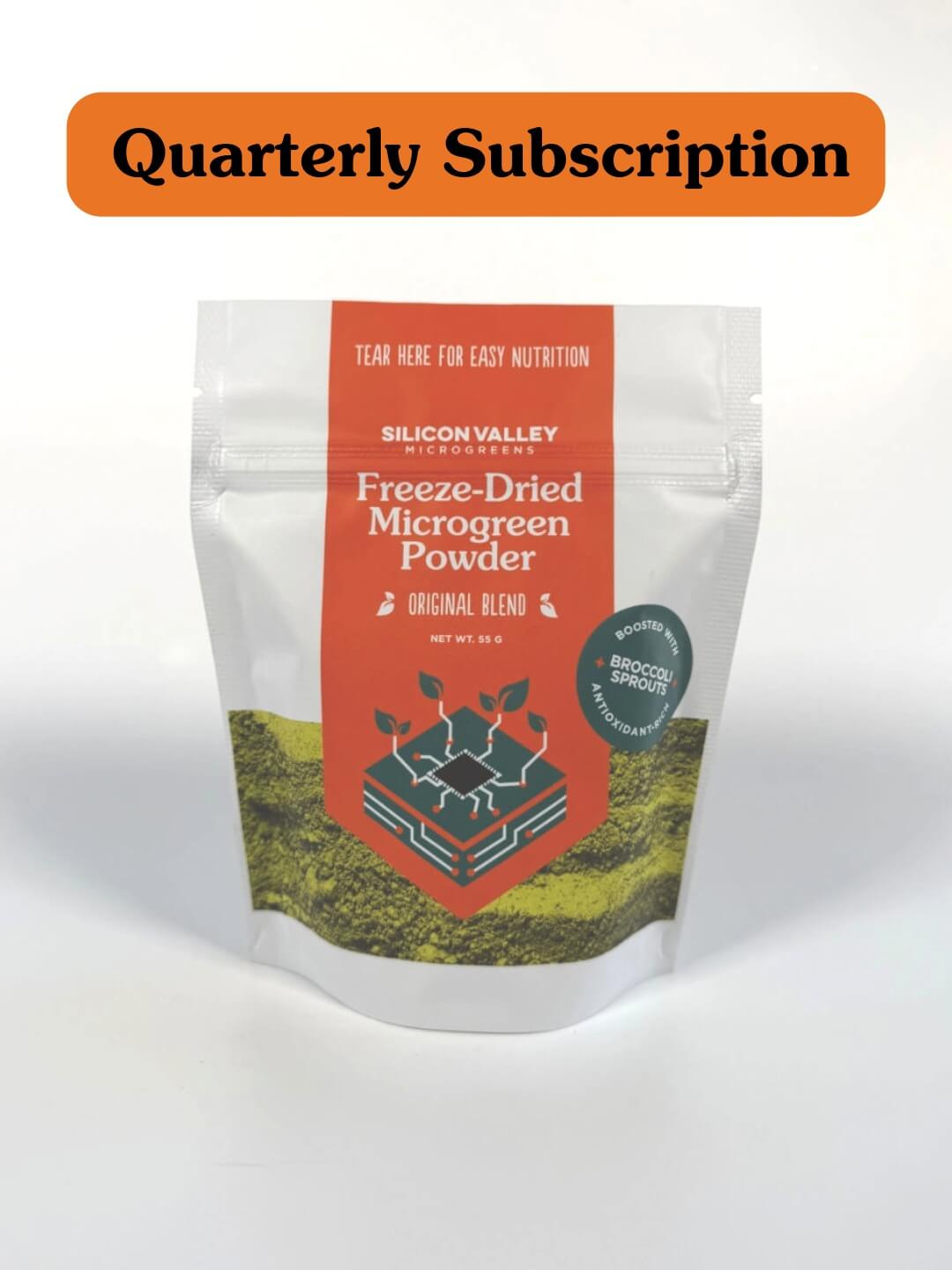 Freeze-Dried Microgreen and Sprout Powder, 30 servings, Quarterly Subscription